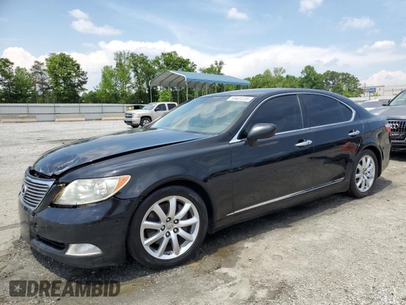 2008 Lexus LS 460 with VIN JTHBL46F385060578, listed as a Copart auction lot 55403235 with 321,933 mi miles and Salvage title. Bid and sale history available at DreamBid. Image 1.