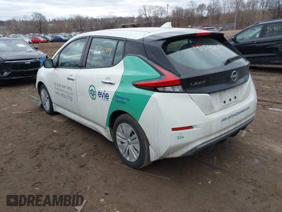 2023 Nissan LEAF S with VIN 1N4AZ1BV7PC551730, listed as a IAAI auction lot 41592504 with 17,423 mi miles and . Bid and sale history available at DreamBid. Image 3.