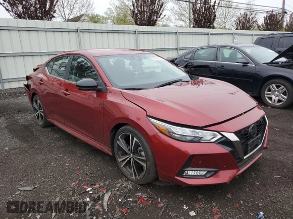 2021 Nissan Sentra SR with VIN 3N1AB8DV2MY211962, listed as a Copart auction lot 55262985 with 38,957 mi miles and Salvage Title. Bid and sale history available at DreamBid. Image 4.
