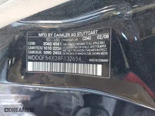 2008 Mercedes-Benz C-Class 3.0L Sport with VIN WDDGF54X38F132654, listed as a IAAI auction lot 41636322 with 184,131 mi miles. Bid and sale history available at carsss.com. Image 9.