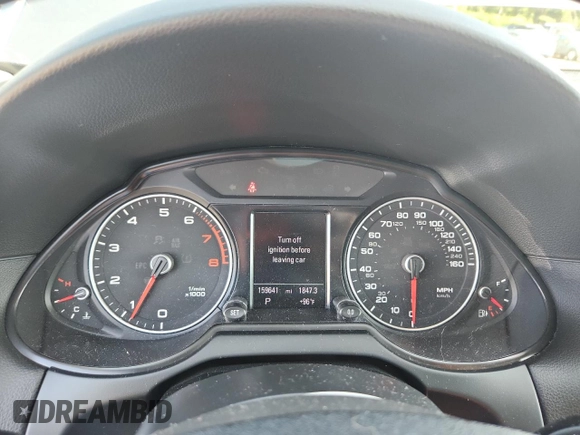 2013 Audi Q5 Premium Plus with VIN WA1LFAFP2DA019939, listed as a Copart auction lot 60431445 with 159,641 mi miles and Salvage title. Bid and sale history available at DreamBid. Image 9.