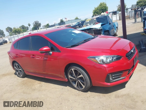 2022 Subaru Impreza Special Sports with VIN 4S3GTAL67N3724575, listed as a IAAI auction lot 42375237 with 21,787 mi miles and . Bid and sale history available at DreamBid. Image 13.