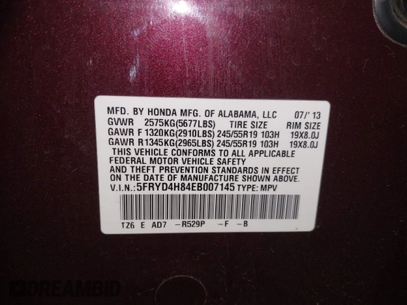 2014 Acura MDX Advance z VIN 5FRYD4H84EB007145, wystawiony jako IAAI lot #42201949 z przebiegiem 167 257 mil mil oraz . Historia ofert i sprzedaży dostępna na DreamBid. Obrazek 9.