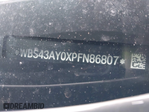 2023 BMW M3 Competition xDrive с VIN WBS43AY0XPFN86807, выставлен на аукционе IAAI как лот 41805104 с пробегом 28 773 миль миль и . История ставок и продаж доступна на DreamBid. Изображение 17.