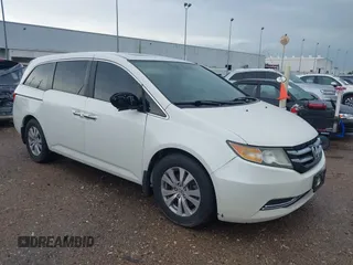 2015 Honda Odyssey EX-L z VIN 5FNRL5H63FB072731, wystawiony jako IAAI lot #42374915 z przebiegiem 224 635 mil mil oraz . Historia ofert i sprzedaży dostępna na DreamBid. Obrazek 1.