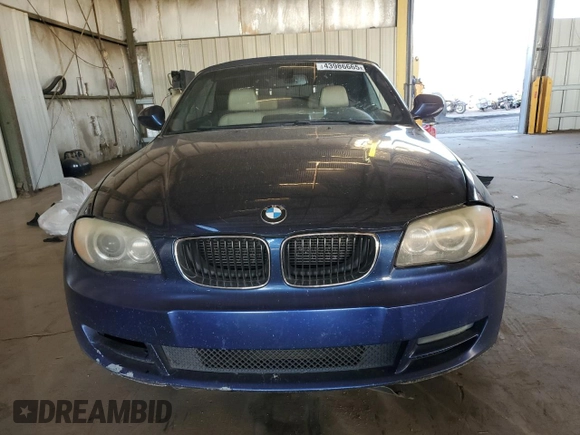 2011 BMW 1 Series 128i with VIN WBAUL7C53BVM81003, listed as a Copart auction lot 43986665 with Not provided miles and Salvage title. Bid and sale history available at DreamBid. Image 5.