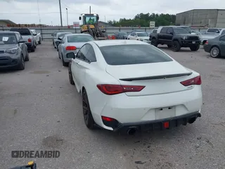 2017 Infiniti Q60 Red Sport 400 with VIN JN1FV7EK8HM610878, listed as a IAAI auction lot 41912063 with 93,680 mi miles and . Bid and sale history available at carsss.com. Image 3.