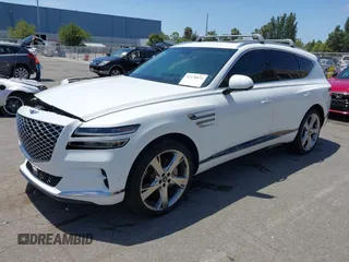 2023 Genesis GV80 with VIN KMUHBDSB8PU102875, listed as a IAAI auction lot 42370874 with 30,318 mi miles and . Bid and sale history available at DreamBid. Image 17.