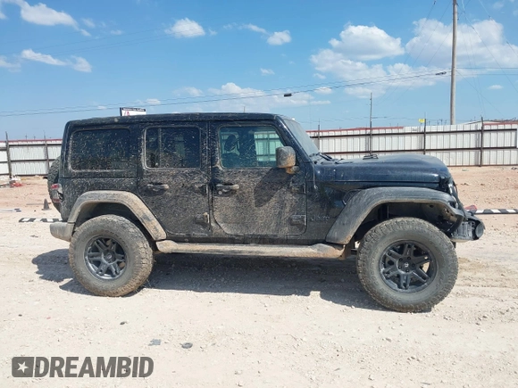 2022 Jeep Wrangler Unlimited Sport with VIN 1C4HJXDG7NW120432, listed as a IAAI auction lot 40498948 with 11,235 mi miles and . Bid and sale history available at DreamBid. Image 13.