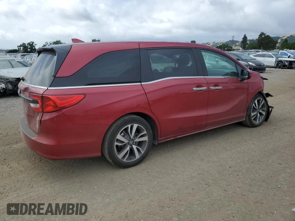 2022 Honda Odyssey Touring with VIN 5FNRL6H85NB067178, listed as a Copart auction lot 56577315 with 22,184 mi miles and Salvage title. Bid and sale history available at DreamBid. Image 3.