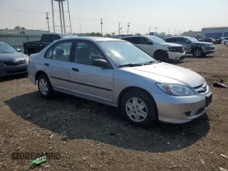 2004 Honda Civic VP with VIN 1HGES16314L008220, listed as a Copart auction lot 59743065 with 132,383 mi miles and Salvage title. Bid and sale history available at DreamBid. Image 4.