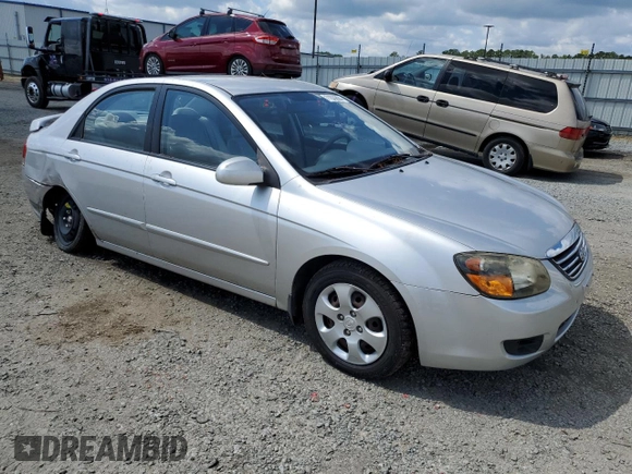 2009 Kia Spectra EX with VIN KNAFE221395597123, listed as a Copart auction lot 71639824 with 83,203 mi miles and Salvage Title. Bid and sale history available at carsss.com. Image 4.