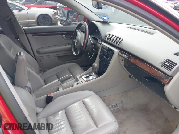 2003 Audi A4 3.0L with VIN WAULT68E23A254280, listed as a IAAI auction lot 42492694 with Not provided miles and . Bid and sale history available at DreamBid. Image 5.