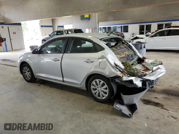 2022 Hyundai Accent SE с VIN 3KPC24A61NE171582, выставлен на аукционе Copart как лот 57715085 с пробегом 21 392 миль миль и Списание • Salvage title. История ставок и продаж доступна на DreamBid. Изображение 2.