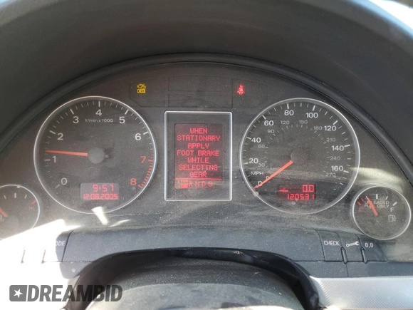 2007 Audi A4 2.0T with VIN WAUAF78E37A039291, listed as a Copart auction lot 47048265 with 120,531 mi miles and Salvage Title. Bid and sale history available at carsss.com. Image 9.