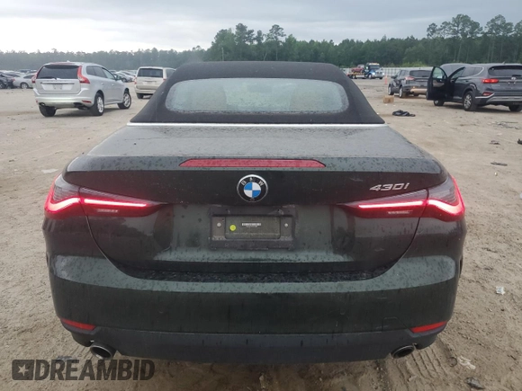 2023 BMW 4 Series 430i with VIN WBA23AT0XPCM11087, listed as a Copart auction lot 54893025 with 35,703 mi miles and Clean title. Bid and sale history available at DreamBid. Image 6.