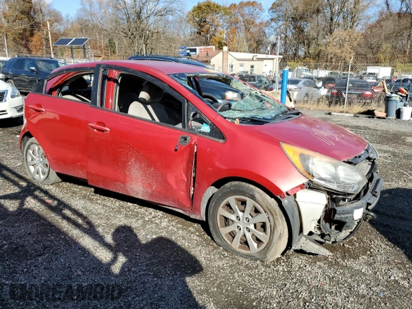 2014 Kia Rio EX with VIN KNADN5A39E6419443, listed as a Copart auction lot 78812034 with 111,229 mi miles and Salvage Title. Bid and sale history available at carsss.com. Image 4.
