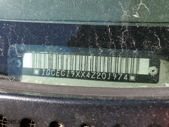 2004 Chevrolet Silverado 1500 Work Truck with VIN 1GCEC19XX4Z201974, listed as a Copart auction lot 46667775 with 188,342 mi miles and Salvage Title. Bid and sale history available at carsss.com. Image 12.