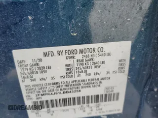 2020 Ford Edge SEL with VIN 2FMPK4J91LBB43258, listed as a Copart auction lot 44670525 with 29,417 mi miles and Salvage Title. Bid and sale history available at carsss.com. Image 13.