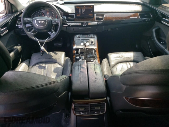 2015 Audi A8 3.0T with VIN WAU3GAFD1FN000655, listed as a Copart auction lot 52792305 with 133,387 mi miles and Salvage Title. Bid and sale history available at DreamBid. Image 8.