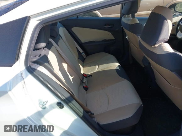 2017 Toyota Prius Two with VIN JTDKBRFU4H3027696, listed as a IAAI auction lot 41989092 with 51,529 mi miles. Bid and sale history available at carsss.com. Image 8.