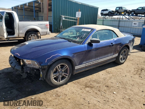 2012 Ford Mustang V6 with VIN 1ZVBP8EM5C5257187, listed as a Copart auction lot 48077825 with 122,794 mi miles and Salvage Title. Bid and sale history available at carsss.com. Image 1.