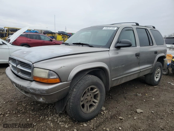 2001 Dodge Durango with VIN 1B4HS28ZX1F576590, listed as a Copart auction lot 44820155 with 159,877 mi miles and Salvage Title. Bid and sale history available at carsss.com. Image 1.