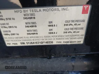 2016 Tesla Model S 90D с VIN 5YJSA1E21GF148336, выставлен на аукционе IAAI как лот 42304073 с пробегом 149 340 миль миль и . История ставок и продаж доступна на DreamBid. Изображение 9.