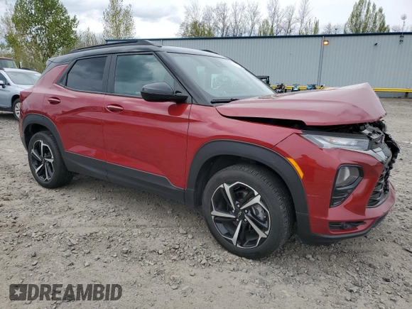 2021 Chevrolet TrailBlazer RS with VIN KL79MUSL5MB137954, listed as a Copart auction lot 50711834 with 30,468 mi miles and . Bid and sale history available at DreamBid. Image 4.