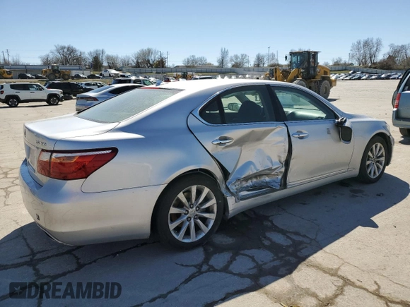 2012 Lexus LS 460 with VIN JTHBL5EF5C5110221, listed as a Copart auction lot 49319295 with 107,441 mi miles and Salvage title. Bid and sale history available at DreamBid. Image 3.