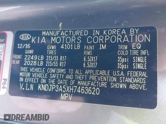 2017 Kia Soul + with VIN KNDJP3A5XH7463620, listed as a IAAI auction lot 41763654 with 79,763 mi miles. Bid and sale history available at carsss.com. Image 9.
