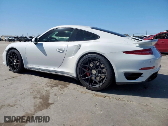 2014 Porsche 911 Turbo S with VIN WP0AD2A90ES167827, listed as a Copart auction lot 47832645 with 15,491 mi miles and Non Repairable. Bid and sale history available at DreamBid. Image 2.