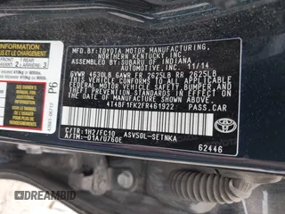 2015 Toyota Camry XLE with VIN 4T4BF1FK2FR461922, listed as a IAAI auction lot 41995064 with 195,943 mi miles. Bid and sale history available at carsss.com. Image 9.