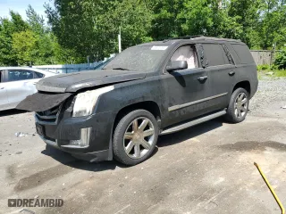 2015 Cadillac Escalade Luxury with VIN 1GYS4BKJ8FR229040, listed as a Copart auction lot 58475784 with 0 mi miles and Salvage Title. Bid and sale history available at carsss.com. Image 1.