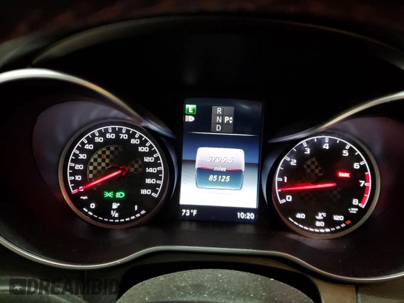 2016 Mercedes-Benz C 450 AMG with VIN 55SWF6EB4GU124353, listed as a Copart auction lot 61835685 with 85,125 mi miles and Salvage title. Bid and sale history available at DreamBid. Image 9.