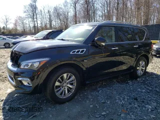 2017 Infiniti QX80 with VIN JN8AZ2NE5H9155228, listed as a Copart auction lot 50236635 with 105,676 mi miles and Salvage Title. Bid and sale history available at carsss.com. Image 1.