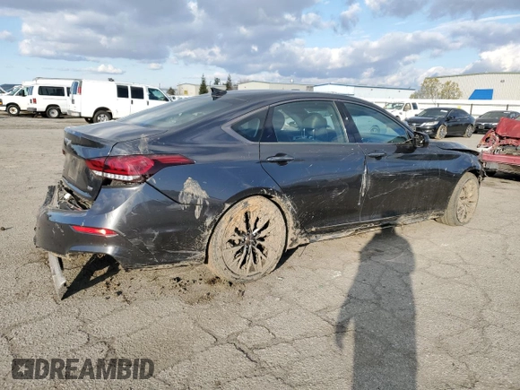 2019 Genesis G80 3.3T Sport with VIN KMHGN4JB6KU290601, listed as a Copart auction lot 42657505 with 29,085 mi miles and Salvage Title. Bid and sale history available at carsss.com. Image 3.