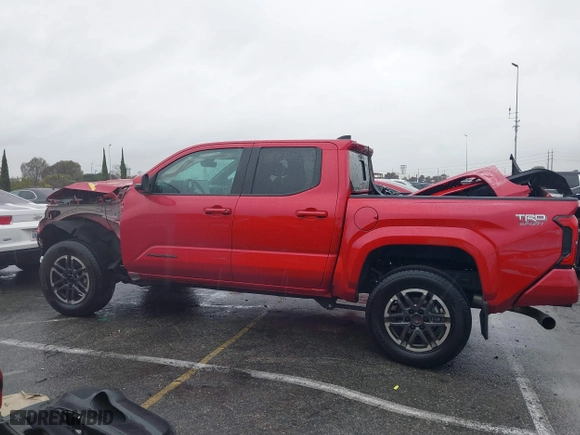 2024 Toyota Tacoma 4WD SR5 with VIN 3TYLB5JN3RT021289, listed as a IAAI auction lot 41538997 with 8,186 mi miles. Bid and sale history available at carsss.com. Image 14.