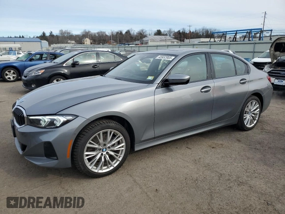 2023 BMW 3 Series 330i xDrive with VIN 3MW89FF0XP8D49215, listed as a Copart auction lot 45932955 with 16,250 mi miles and Salvage Title. Bid and sale history available at carsss.com. Image 1.