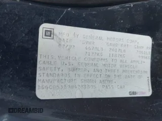 1992 Cadillac DeVille z VIN 1G6CD53B9N4283805, wystawiony jako IAAI lot #41957787 z przebiegiem 88 791 mil mil oraz . Historia ofert i sprzedaży dostępna na DreamBid. Obrazek 9.