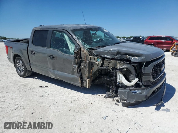 2021 Ford F-150 XL z VIN 1FTEW1CP6MFB40673, wystawiony jako Copart lot #49657215 z przebiegiem 54 083 mil mil oraz Nie do naprawy • Non repairable. Historia ofert i sprzedaży dostępna na DreamBid. Obrazek 4.