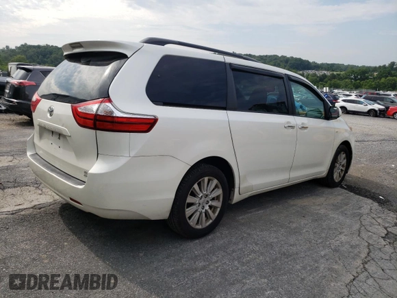 2017 Toyota Sienna XLE with VIN 5TDDZ3DC0HS169103, listed as a Copart auction lot 63275325 with 311,578 mi miles and Salvage title. Bid and sale history available at DreamBid. Image 3.
