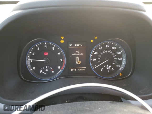 2021 Hyundai Kona Limited with VIN KM8K33A59MU731032, listed as a Copart auction lot 42629525 with 73,566 mi miles and Salvage Title. Bid and sale history available at carsss.com. Image 9.