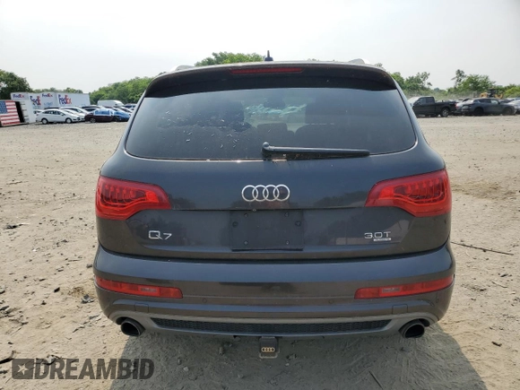 2015 Audi Q7 S line Prestige with VIN WA1DGAFEXFD002243, listed as a Copart auction lot 59639835 with 158,448 mi miles and Clean title. Bid and sale history available at DreamBid. Image 6.