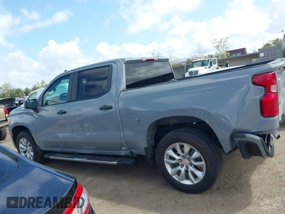 2024 Chevrolet Silverado 1500 Custom with VIN 3GCPABEK5RG299107, listed as a IAAI auction lot 41916571 with 12,629 mi miles and . Bid and sale history available at DreamBid. Image 14.