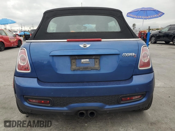 2012 MINI Convertible S with VIN WMWZP3C55CT250815, listed as a Copart auction lot 53583375 with 118,112 mi miles and Salvage title. Bid and sale history available at DreamBid. Image 6.