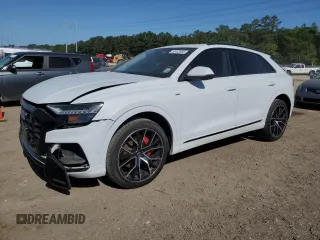 2019 Audi Q8 Prestige z VIN WA1FVAF17KD039031, wystawiony jako Copart lot #52422685 z przebiegiem 62 099 mil mil oraz Szkoda całkowita • Salvage title. Historia ofert i sprzedaży dostępna na DreamBid. Obrazek 1.