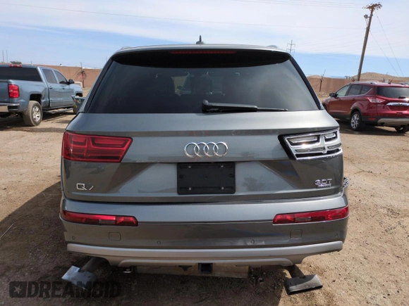 2017 Audi Q7 Premium Plus with VIN WA1LAAF74HD014776, listed as a Copart auction lot 57088365 with 152,853 mi miles and Salvage title. Bid and sale history available at DreamBid. Image 6.