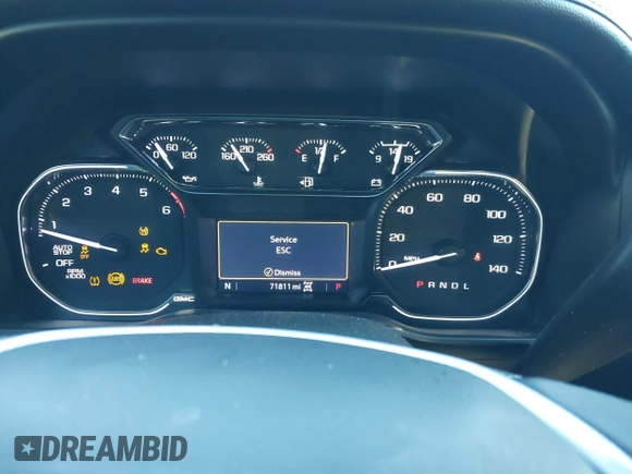 2021 GMC Sierra 1500 with VIN 3GTP9GEK4MG451683, listed as a IAAI auction lot 41472181 with 71,811 mi miles and . Bid and sale history available at DreamBid. Image 7.