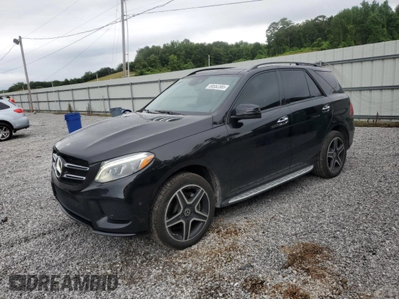 2018 Mercedes-Benz GLE 350 with VIN 4JGDA5JB2JB147613, listed as a Copart auction lot 58552385 with 93,788 mi miles and Salvage title. Bid and sale history available at DreamBid. Image 1.